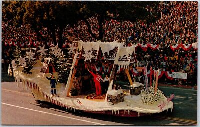 Pasadena California CA, Odd Fellow Rebekah Rose Parade Float, 1979, Postcard
