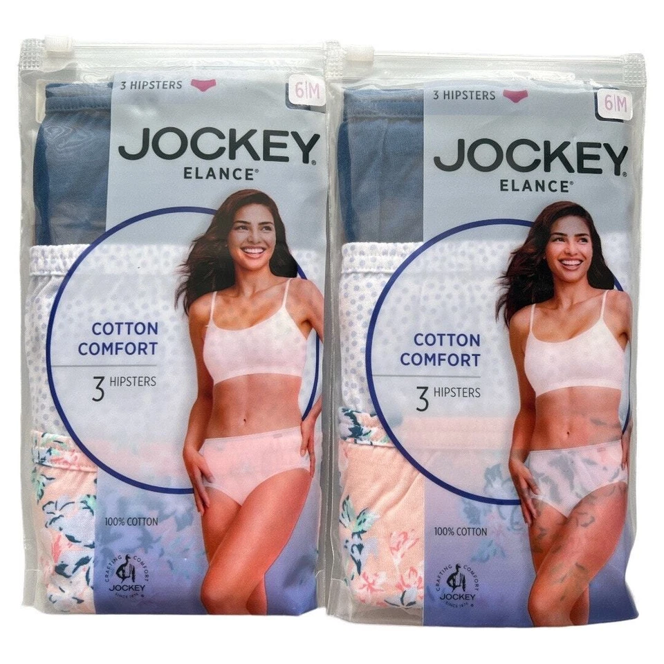 LOTE 2 JOCKEY 100% Algodón Elance Hipster - Paquete de 3, US6/Mediano  Foto 2 de 4