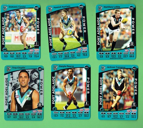 #D307. 31 PORT ADELAIDE POWER AFL AUSTRALIAN RULES FOOTBALL CARDS - Picture 3 of 3