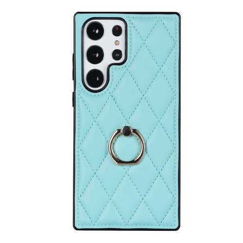 Shockproof Luxury Grid Leather Ring Stand Cover Case For S24 S23 S22 Ultra - Picture 11 of 17
