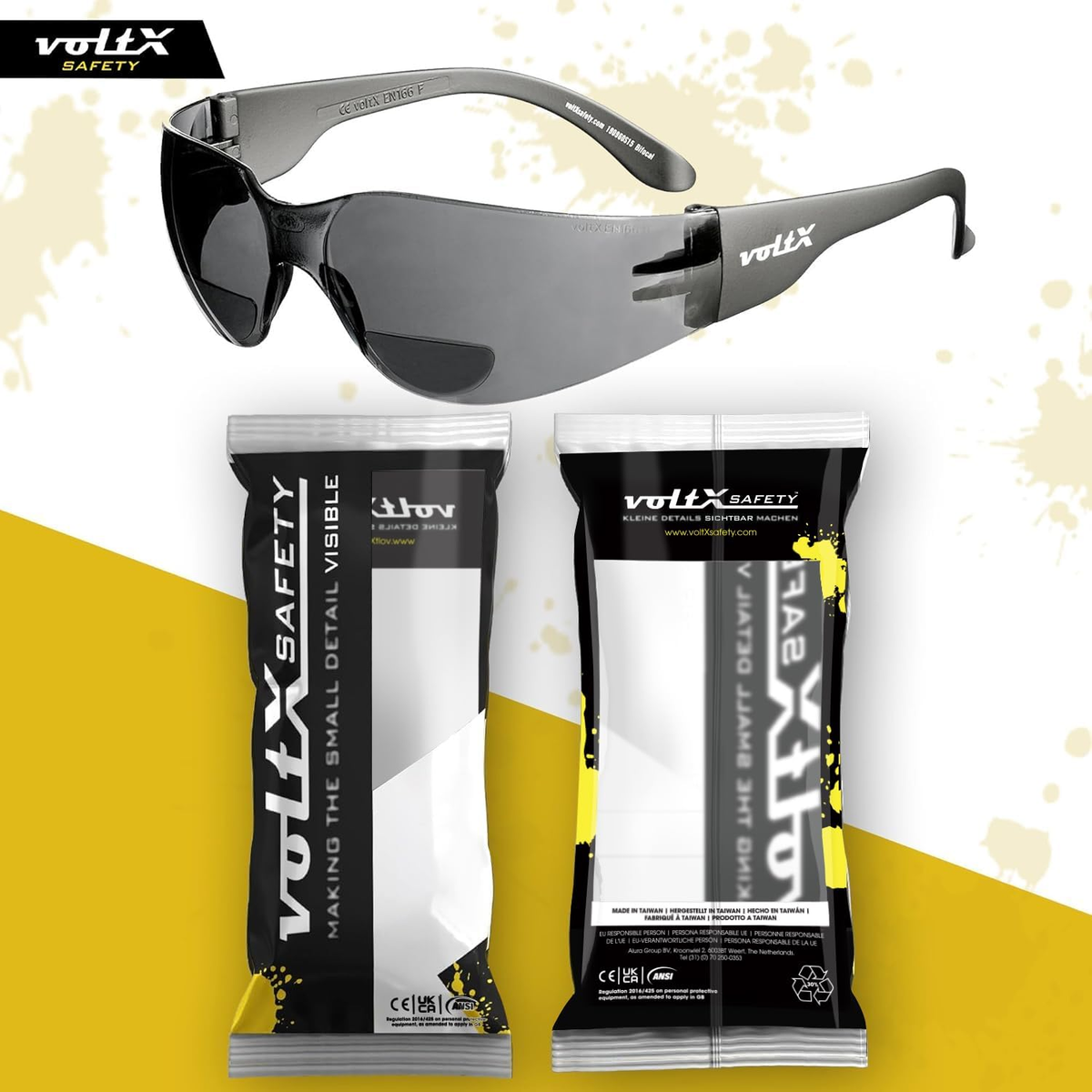 Lot De 12 Lunettes De Protection Goodway EN166 - Avec Protection Latérale Pour Travail Industriel
