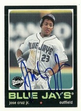 2002 HERITAGE 22 JOSE CRUZ JAYS GIANTS MARINERS AUTOGRAPHED SIGNED BASEBALL CARD