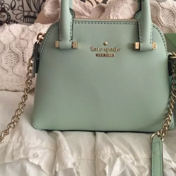 Kate Spade New York Cedar Street Mini Maise Crossbody Bag Celeste Blue,  $198, Neiman Marcus