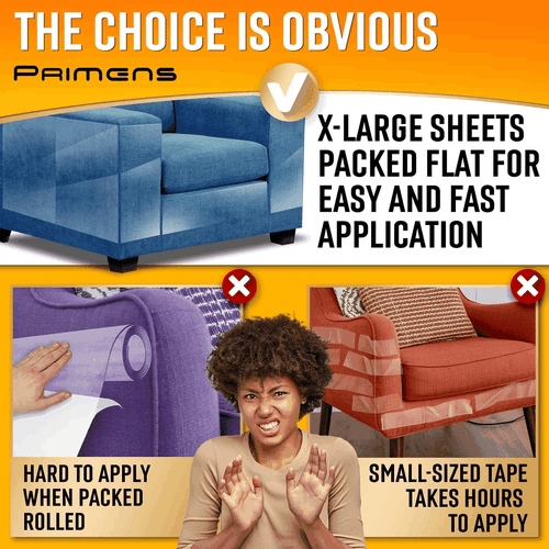 Heavy Duty Cat Scratch Deterrent Furniture Protectors for Sofa 10 XLarge Sheets - Picture 4 of 7