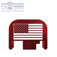 Rowe Tactical Rear Slide Cover Plate for Glock Gen 1-4 - Red - American Flag