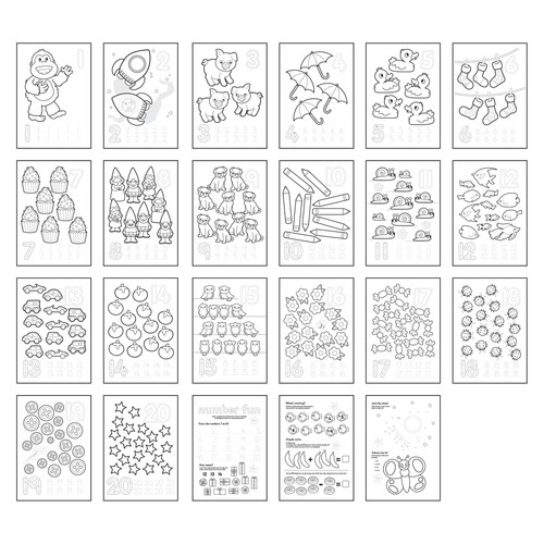 1-20 Colouring Book - Picture 2 of 5