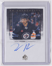 22-23 UD SP AUTHENTIC UD AUTHENTICS AUTO INSERT NEAL PIONK #UDA-NP WINNIPEG JETS
