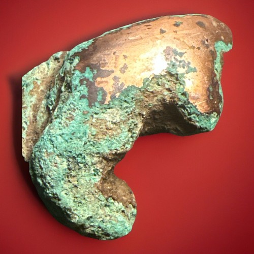 EB       Polished Float Copper With Malachite Keweenaw Michigan Mi - Picture 1 of 4