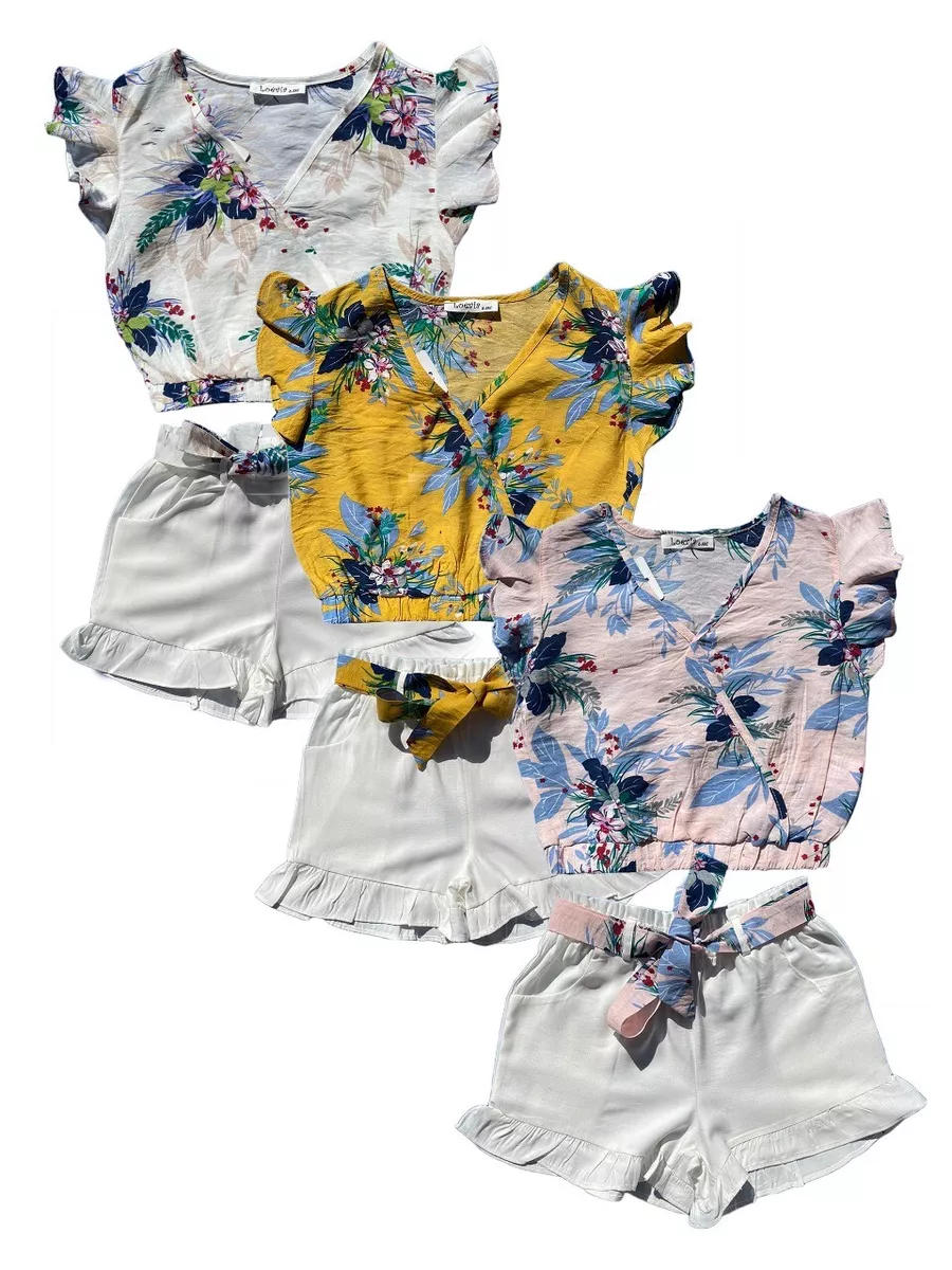 Flower shorts outfits store