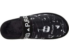 PAJAR CANADA STEVIE BLACK VINTAGE PRINT NYLON SHEARLING SLIPPERS FLATS EUR 37