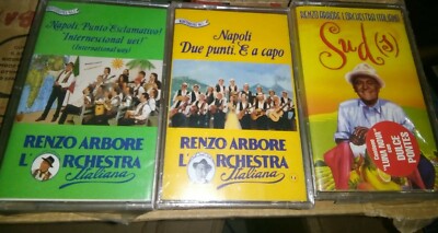 Lot Lager Zweipunkt und Kopf 3 Kassetten RENZO ARBORE MC VERSIEGELT neu mint