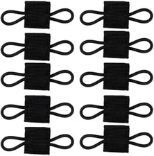 10 PcsTactical Gear Clip Molle Webbing Retainer Elastic Binding Ribbon Buckle