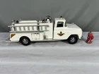 1959 Tonka White Suburban Pumper Fire Truck W/Hydrant All Orignal
