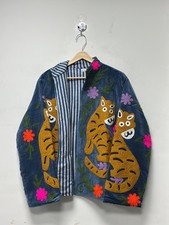 Gray Velvet Suzani Embroidered Jacket Floral ...