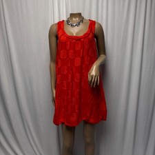 Glam Sleeveless Bubble Dress Womens Medium Red Polka Dot Made In USA