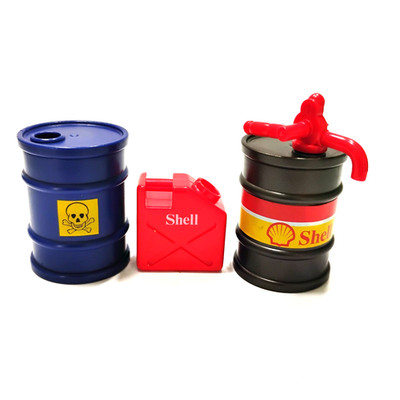 Playmobil Shell Oil Barrel x2 Gas Can Auto Garage A20
