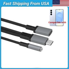 USB-C to 3.5Mm Headphone  Charger Dongle with PD For Galaxy S25 S24 S23 Ultra