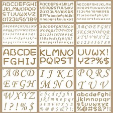 15 Pack Letter Stencils for Painting, Durable Stencils Letters Small Alphabet S