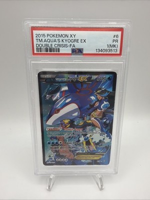 Pokémon TCG Team Aqua's Kyogre-EX Holo Card 6/34 Double Crisis PSA