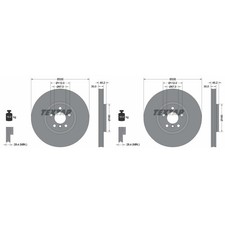 2x TEXTAR PRO+ BREMSSCHEIBEN 335mm INNENBELÜFTET VORNE passend für BMW 1 2 X1 MI