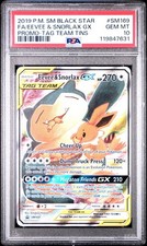 Eevee & Snorlax GX SM169 Sm Holo Gem Mint PSA 10