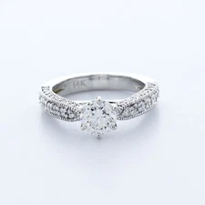 1.73ctw Natural Diamond G/SI2 Excellent Cut Round Brilliant 14K White Gold Six-P