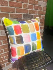 Design Legacy Euro Pillow  26" X 26" double sided Color Studies in Muted Brights