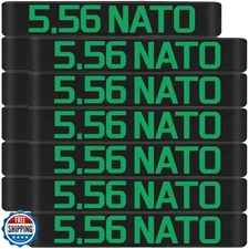 12 Pack 5.56 NATO Magazine Marking Bands with Large Lettering, 5.56mm Ammo Ca