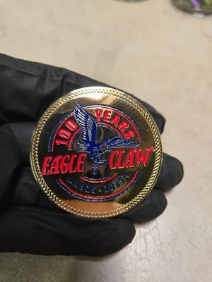 100 Years Eagle Claw Wright Mcgill Fishing tackle Challenge coin rare!