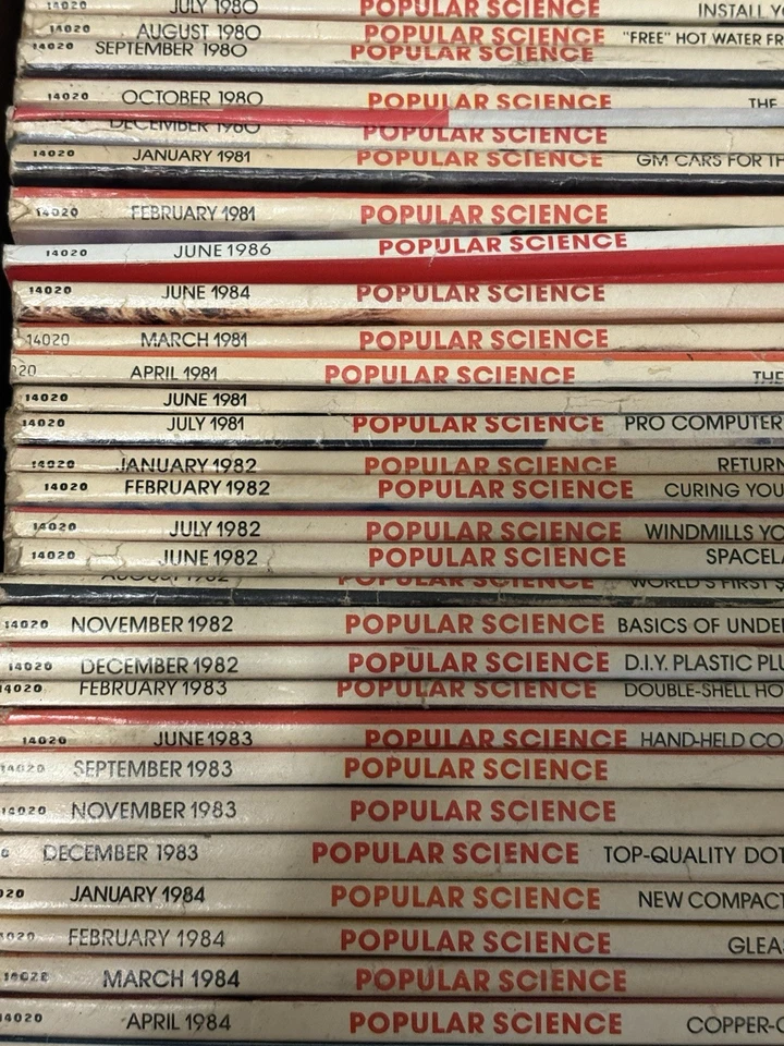 HUGE LOT OF VINTAGE POPULAR SCIENCE 1980S MAGAZINES USA ORIGINAL SCARCE YEARS! Foto 3 de 4