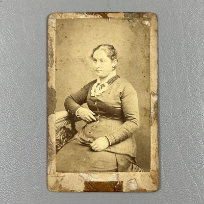 #ad Antique Carte de Visite CDV Woman Portrait Erlemann Photography Koblenz Germany $30.00
