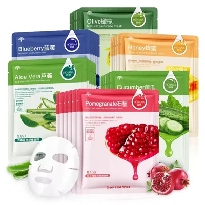 HCHANA Korean Natural Moisturising Hydrating Face Mask Sheet Facial Mask Pack UK Seller
