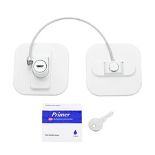 1 Set Fridge Lock Refrigerator Safety Locks with Keys White/Square