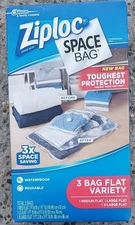 Ziploc Space Bag Waterproof Vacuum Storage 3 Bag flat variety
