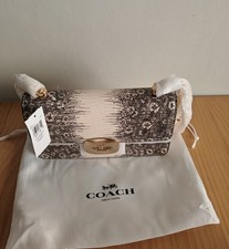 COACHMulticolore Tracolla con patta eliza in pelle goffrata Effeto Lucertola