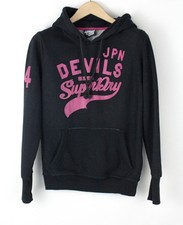 SUPERDRY Women Casual Hoodie Jumper Sweater Size L