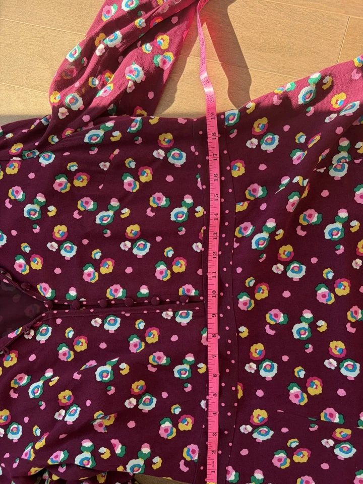 Vestido Boden Christina Retro Estampado Floral Lunares Desajustado Talla 14R Foto 4 de 4