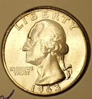 1963 Washington Quarter 90% Silver UNC