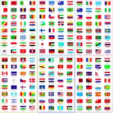 384 Pieces World Assorted Country Flag Stickers Country Decals Planner Travel