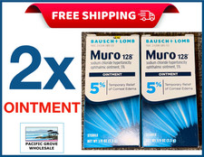 2-PACK : Bausch Lomb Muro 128 5 Ophthalmic OINTMENT 1/8 fl oz Exp: 06/2027