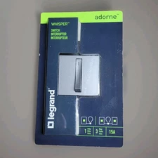 Legrand Adorne Whisper Switch Single-Pole 3-Way 15a Magnesium Finish NEW SEALED
