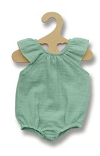 Heless 2413-Vêtements 100% Coton Bio, Body à Volants Menthe pour poupées et doud