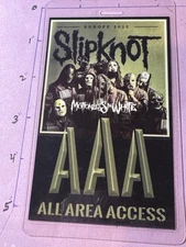 Slipknot Commemorative Europe, 2025 All Area Access Backstage Pass, & Lanyard