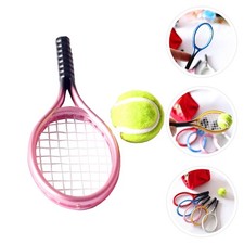 1 Set of Tennis Rackets and Sphere Model Mini Rackets Random Color