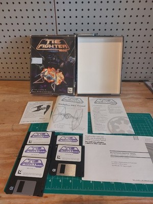 Incomplete Star Wars Tie Fighter Lucas Arts PC 3.5 Disk IBM PC/DOS Big Box 1994