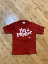 Vintage Dr. Pepper Soda I'm a Pepper Red Shirt Kids Size 7 Jc Penny