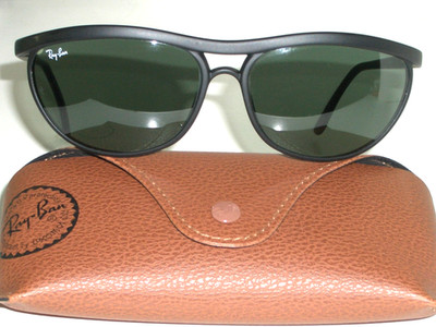 VINTAGE B&L RAY BAN W1655 PS3 MATTE BLACK G15 UV CATS CURVED