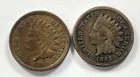 1862 + 1863 Indian Head Penny Lot CN Early Date 1c 1 Cent Philadelphia US Coin