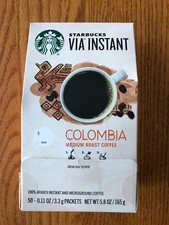 discount 50-count display box starbucks via instant columbia coffee packets