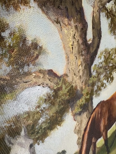C20th A. E. DUFFILL Original Oil Painting 'Horses In Hall Bottoms' 54.5cm X 70cm - Picture 14 of 15